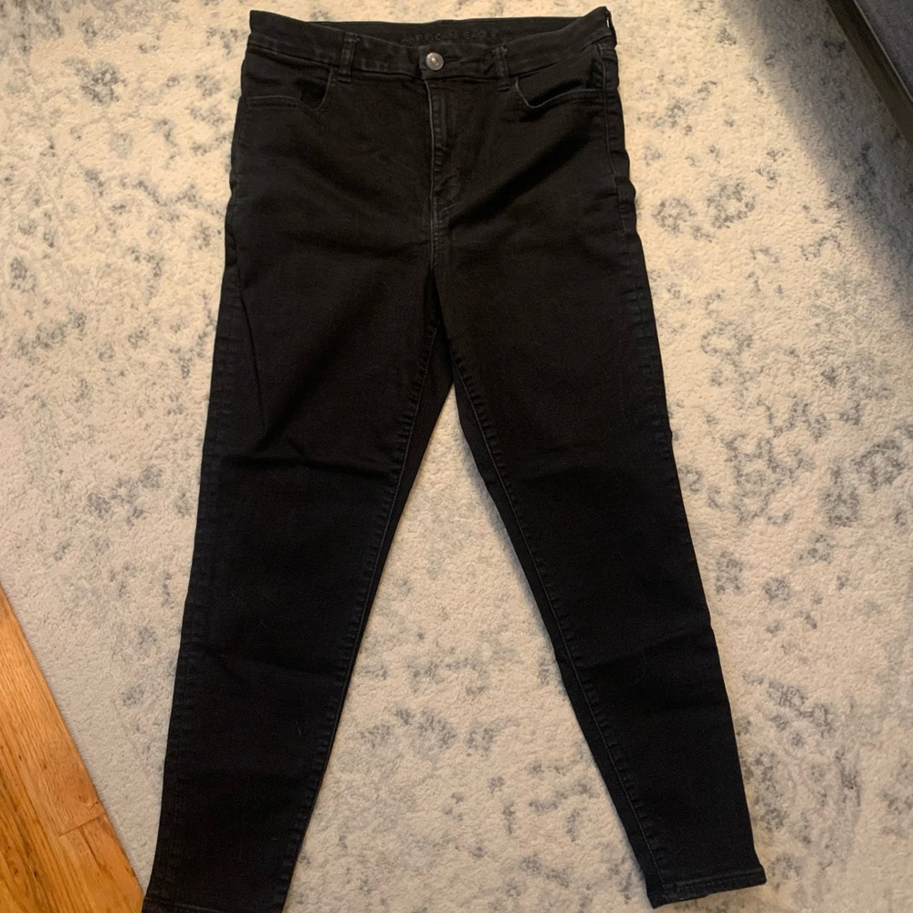 American Eagle Black Curvy High Rise Jeggings